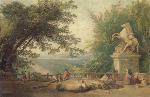 ROBERT, Hubert Terrace Ruins in a Park France oil painting art